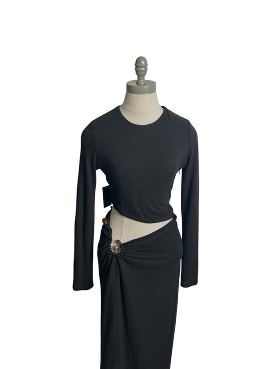 JLUXLABEL Summer Romance Cutout Side Long Sleeve Maxi Dress Black Size Large NEW - Picture 9 of 16